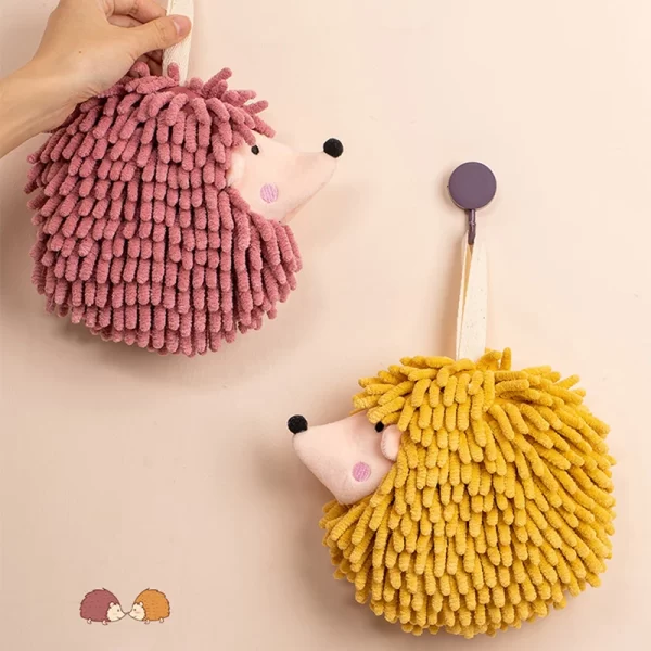 Hedgehog Chenille Hand Ball Soft Towels - Image 4