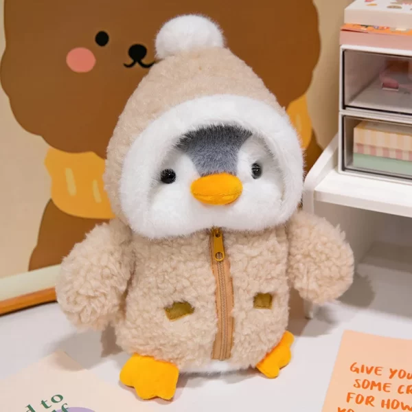 25cm Cute Fuzzy Penguin Plush Doll Cotton-Padded Hat - Image 10