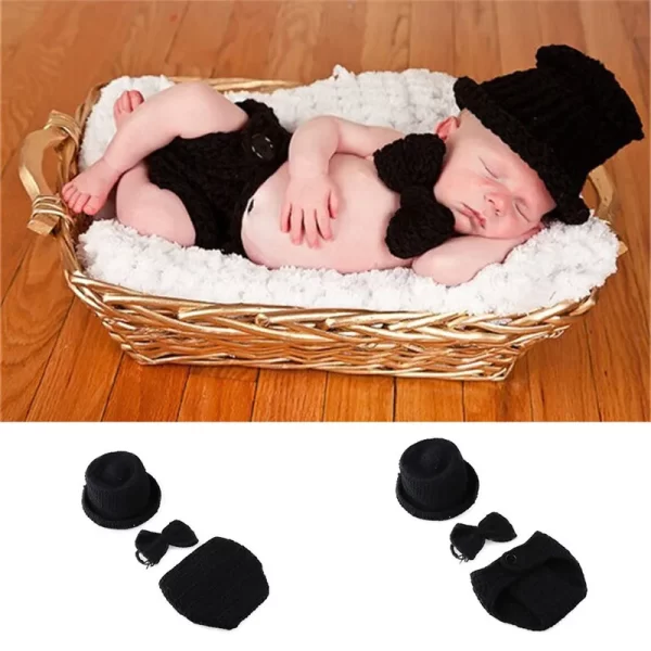 3pcs Baby Photography Set Wool Knitted Assorted - Image 10