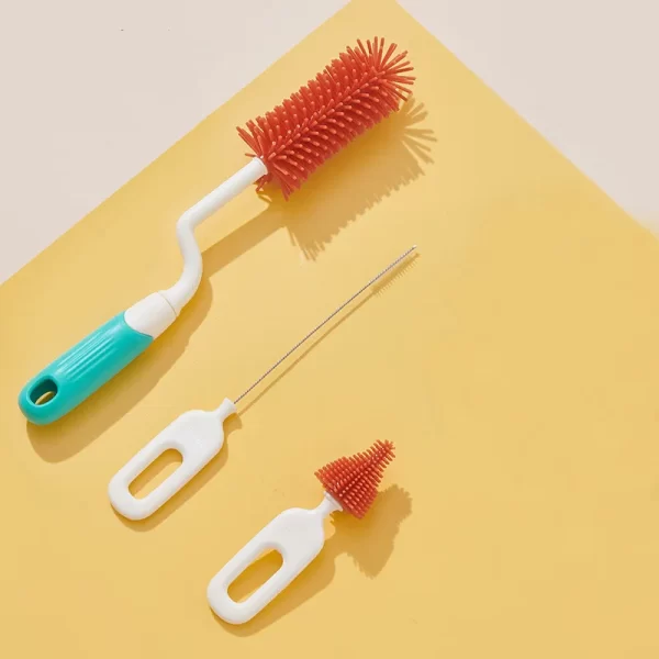 Silicone Brush Cleaner for Baby Bottle/Pacifier w/Holder - Image 6