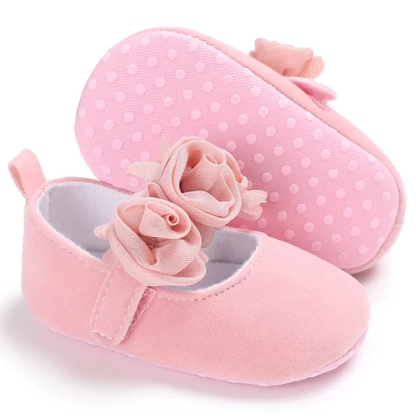 Lace Solid Color Princess Shoes Soft Sole Non-Slip - Image 3