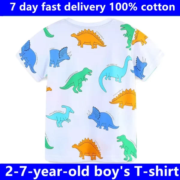 Dinosaur T-shirt Boy's 100% cotton - Image 2