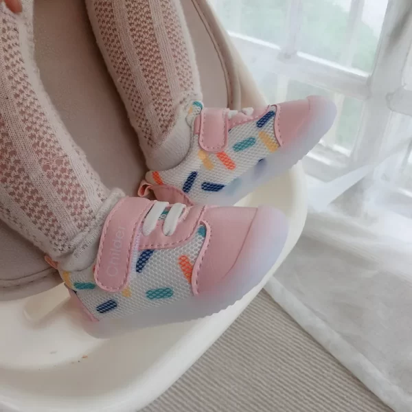 Cute Breathable Mesh Newborn Baby First Walkers Anti-slip - Image 5