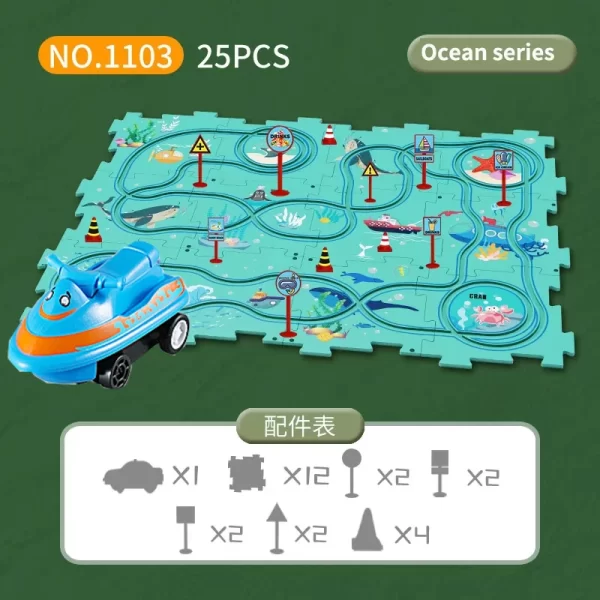 PuzzleRacer - Kids Car Track Set - Image 9