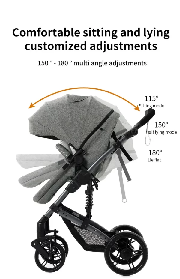 2 in 1 Comfort Baby Stroller/Pram - Image 4