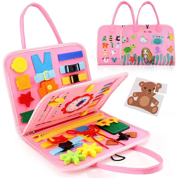 Toddler Montessori Felt Learning Board Busy Book - Image 11