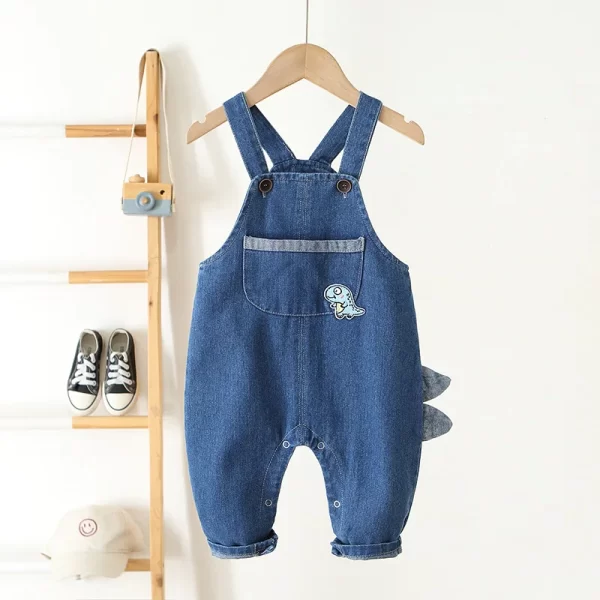 Kid's Baby Denim Overalls Cute Dinosaur Strap