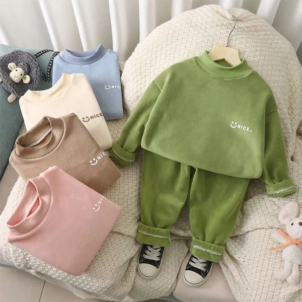 Children's Double Sided Velvet Pajamas - Image 2
