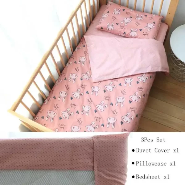 3Pcs Cotton Bedding Set For Newborns - Image 11