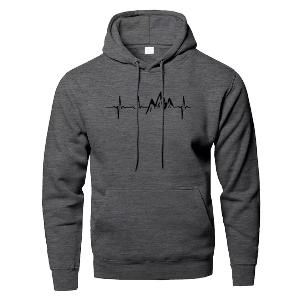 Mountain Heartbeat Long Sleeve Hooded Sweatshirt - Image 4
