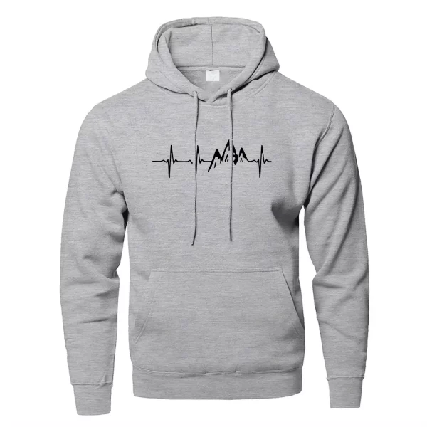 Mountain Heartbeat Long Sleeve Hooded Sweatshirt