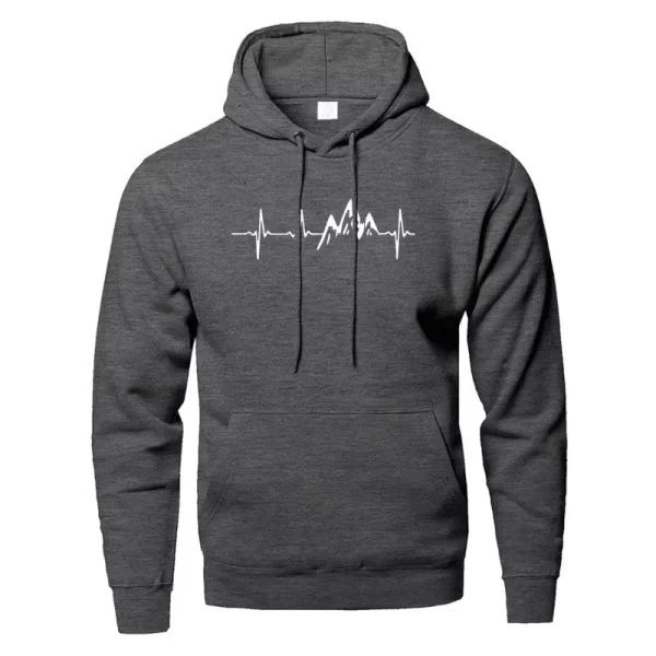 Mountain Heartbeat Long Sleeve Hooded Sweatshirt - Image 5
