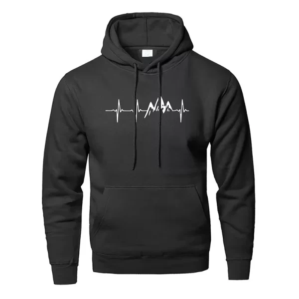 Mountain Heartbeat Long Sleeve Hooded Sweatshirt - Image 3