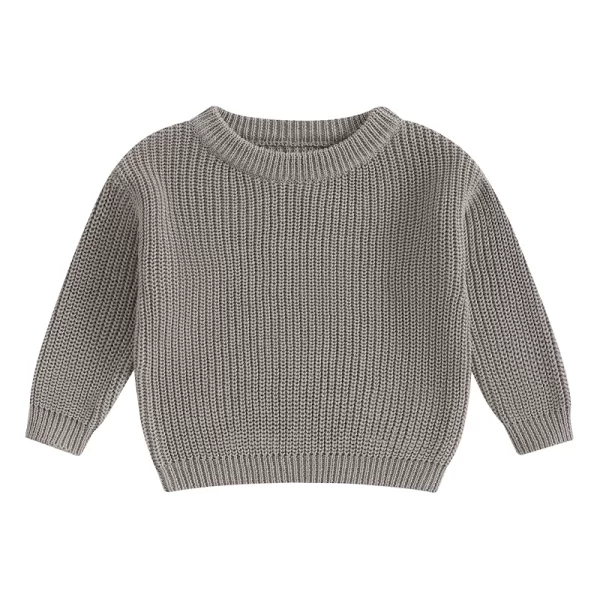Autumn Sweaters,  Kids Knit Long Sleeve Sweater,  Solid Color - Image 16