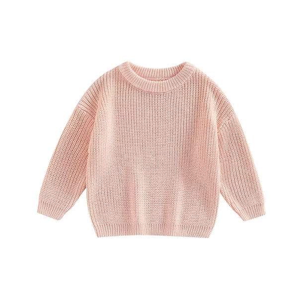 Autumn Sweaters,  Kids Knit Long Sleeve Sweater,  Solid Color - Image 20