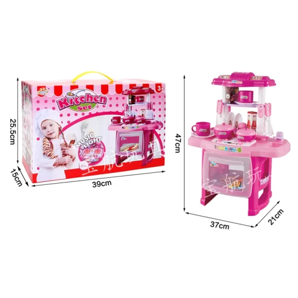Pretend Food Kitchen Toys for Kids Ages 3-8, Accessories W/Real Sounds Light, for Boys, Girls - Image 2