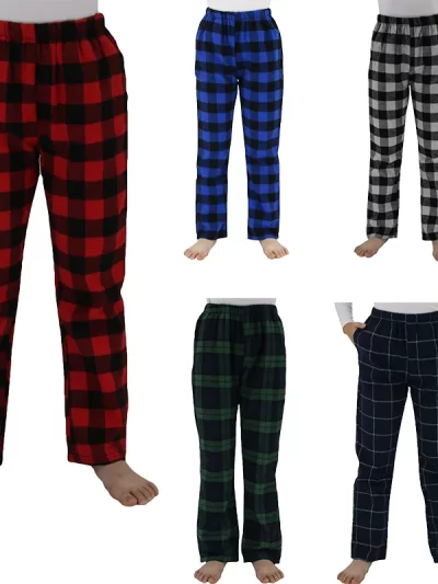 Kids Flannel Pajama Pants for Boys Girls Plaid Pajama Pants