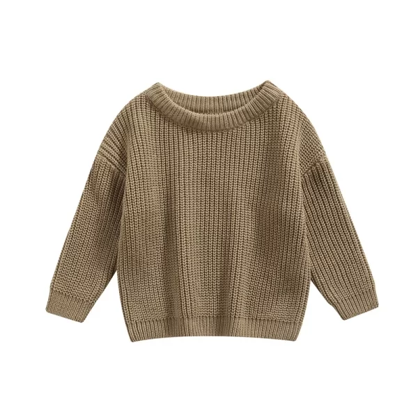 Autumn Sweaters,  Kids Knit Long Sleeve Sweater,  Solid Color - Image 11