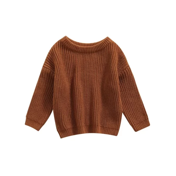 Autumn Sweaters,  Kids Knit Long Sleeve Sweater,  Solid Color - Image 13