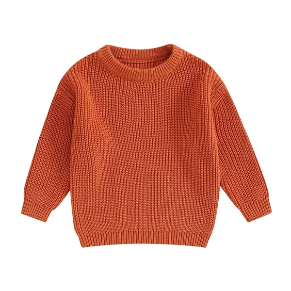 Autumn Sweaters,  Kids Knit Long Sleeve Sweater,  Solid Color - Image 3
