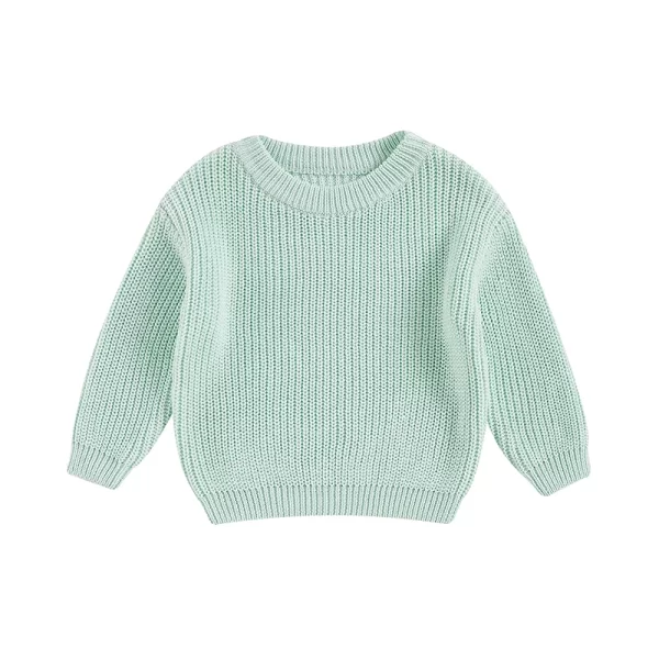 Autumn Sweaters,  Kids Knit Long Sleeve Sweater,  Solid Color - Image 8