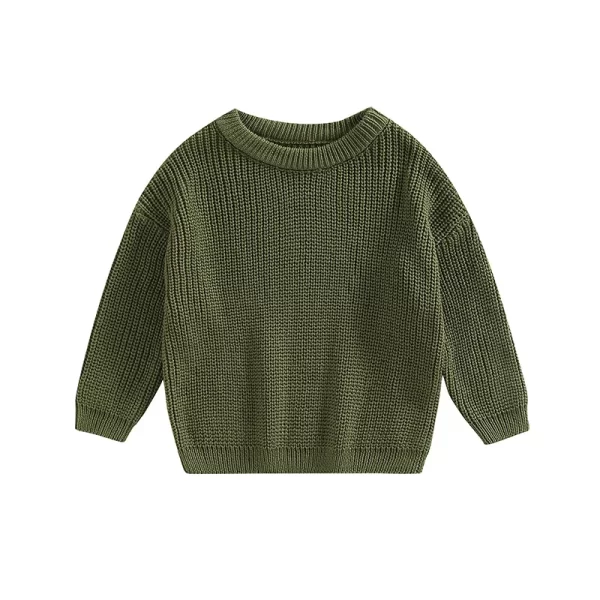 Autumn Sweaters,  Kids Knit Long Sleeve Sweater,  Solid Color - Image 4