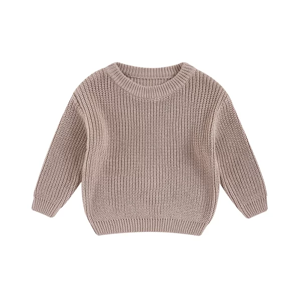 Autumn Sweaters,  Kids Knit Long Sleeve Sweater,  Solid Color - Image 18