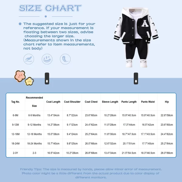Baby Boy Girl Fashion Cool Outfit Long Sleeve Hooded Baseball Jacket with Sweatpants Casual Sports Set for Daily School Wear - Image 6