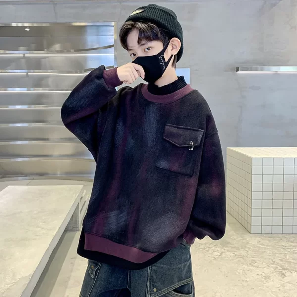 New Warm Sweatshirt for Boy - Fashion Trendy Item, Must-Have for Casual Streetwear - Image 3