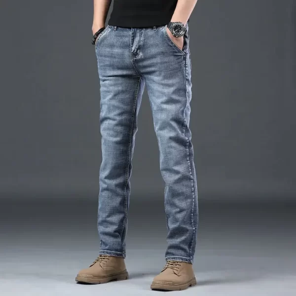 Trousers Work Wear Man Cowboy Pants Baggy With Pockets Loose Jeans for Men Denim Retro Soft Trend 2024 90s Streetwear Classic Xs - Image 3