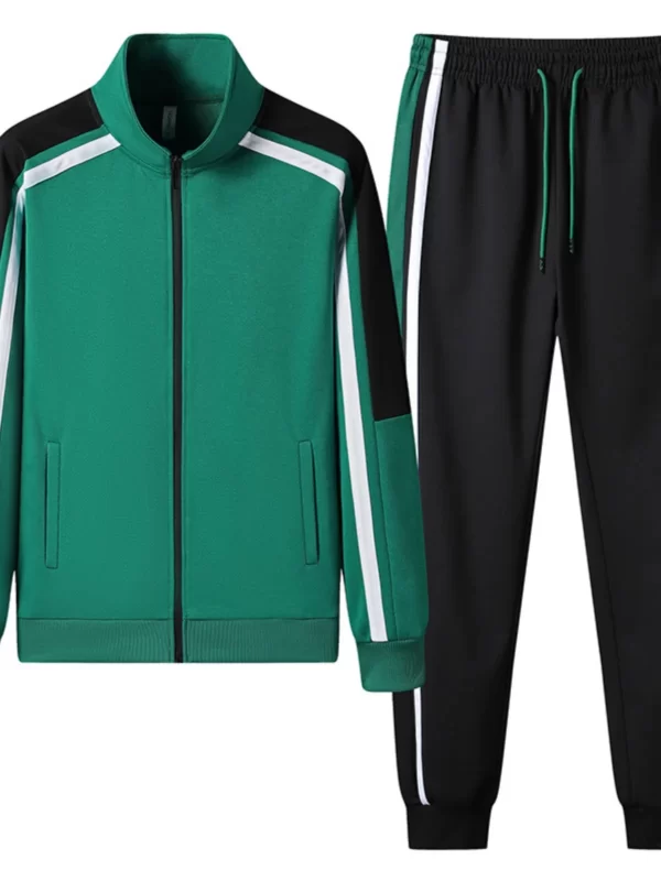Casual Sportswear Set for Young Men Long Sleeve Jacket And Trousers Polyester Fiber Autumn Season - Image 4