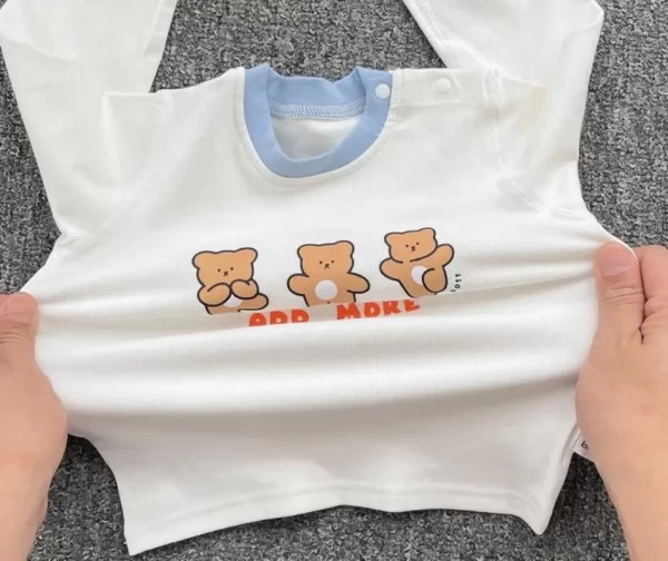 Baby Clothes 2pcs Sets Autumn  Winter Baby Pajama Set Bottom Underwear Two-piece Set Cotton Baby Boy Long Sleeves Outfit - Image 5