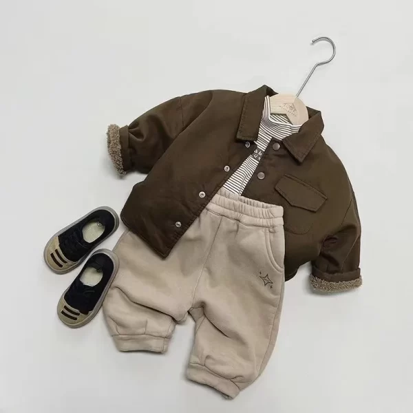New  Boy  Jackets   Fleece  Kids  Coats   Fashion  Children  Outerwear  Winter  Autumn - Image 3