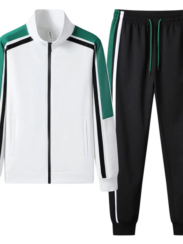 Casual Sportswear Set for Young Men Long Sleeve Jacket And Trousers Polyester Fiber Autumn Season - Image 5