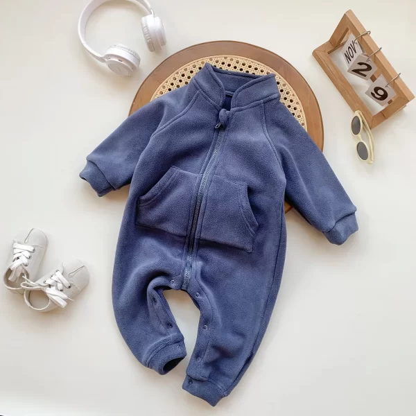 Baby Boy Clothes Girl Rompers Newborn Infant Baby Clothing Soft Warm Fleece Jumpsuit Playsuit Autumn Toddler Outwear - Image 5