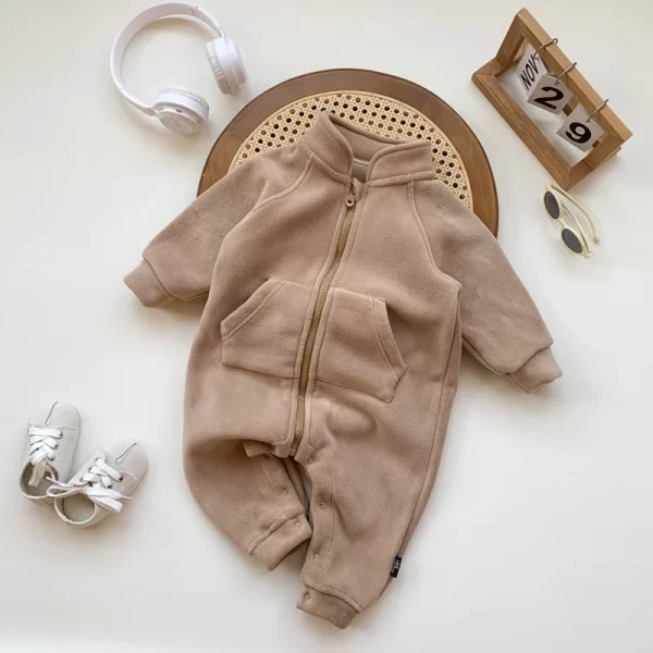 Baby Boy Clothes Girl Rompers Newborn Infant Baby Clothing Soft Warm Fleece Jumpsuit Playsuit Autumn Toddler Outwear