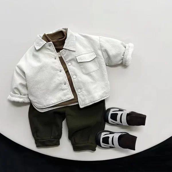 New  Boy  Jackets   Fleece  Kids  Coats   Fashion  Children  Outerwear  Winter  Autumn - Image 4