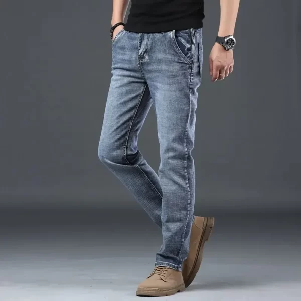 Trousers Work Wear Man Cowboy Pants Baggy With Pockets Loose Jeans for Men Denim Retro Soft Trend 2024 90s Streetwear Classic Xs - Image 2