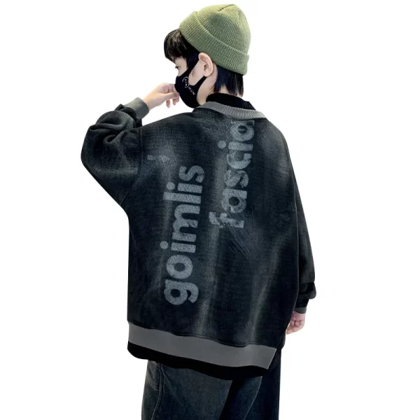 New Warm Sweatshirt for Boy - Fashion Trendy Item, Must-Have for Casual Streetwear - Image 5