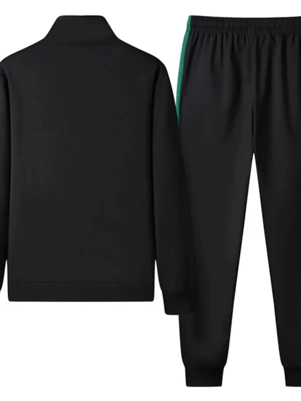 Casual Sportswear Set for Young Men Long Sleeve Jacket And Trousers Polyester Fiber Autumn Season - Image 3